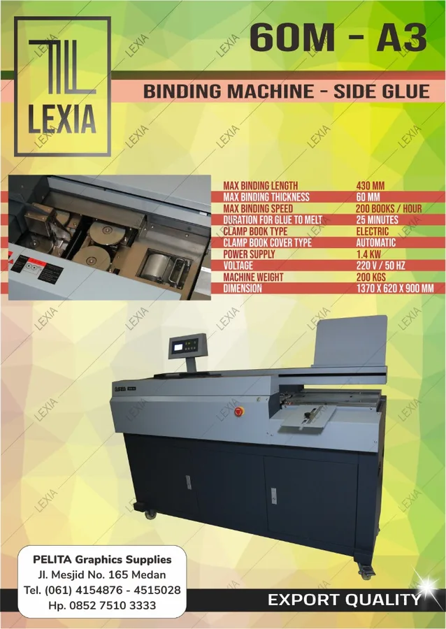 Mesin Lem Binding Buku 60M - Lexia — Mesin Lem Binding Buku