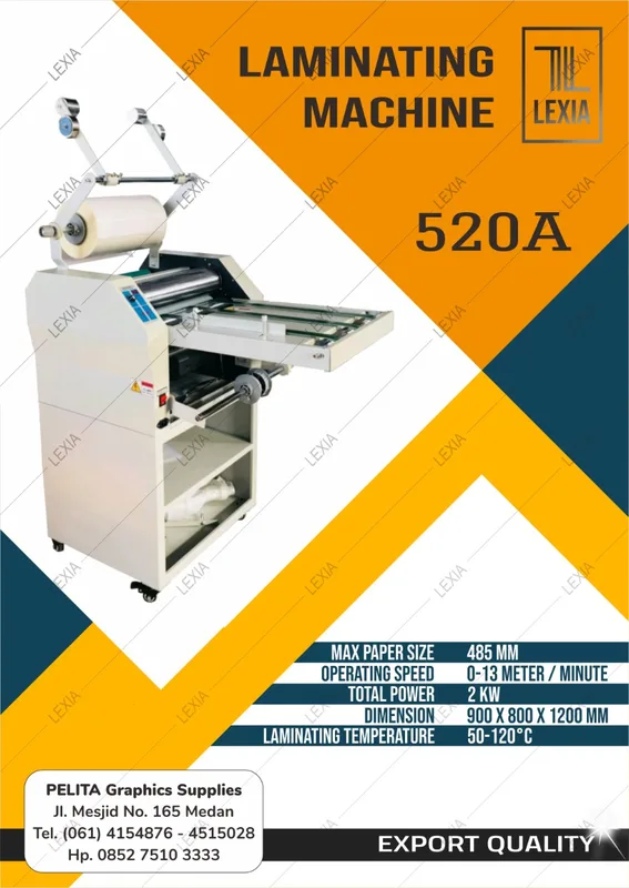 Mesin Laminating Kertas 520 A - Lexia — Mesin Laminating Kertas